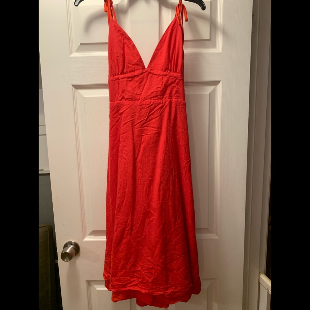 Lulus Style Refresh Red Midi Skater Dress